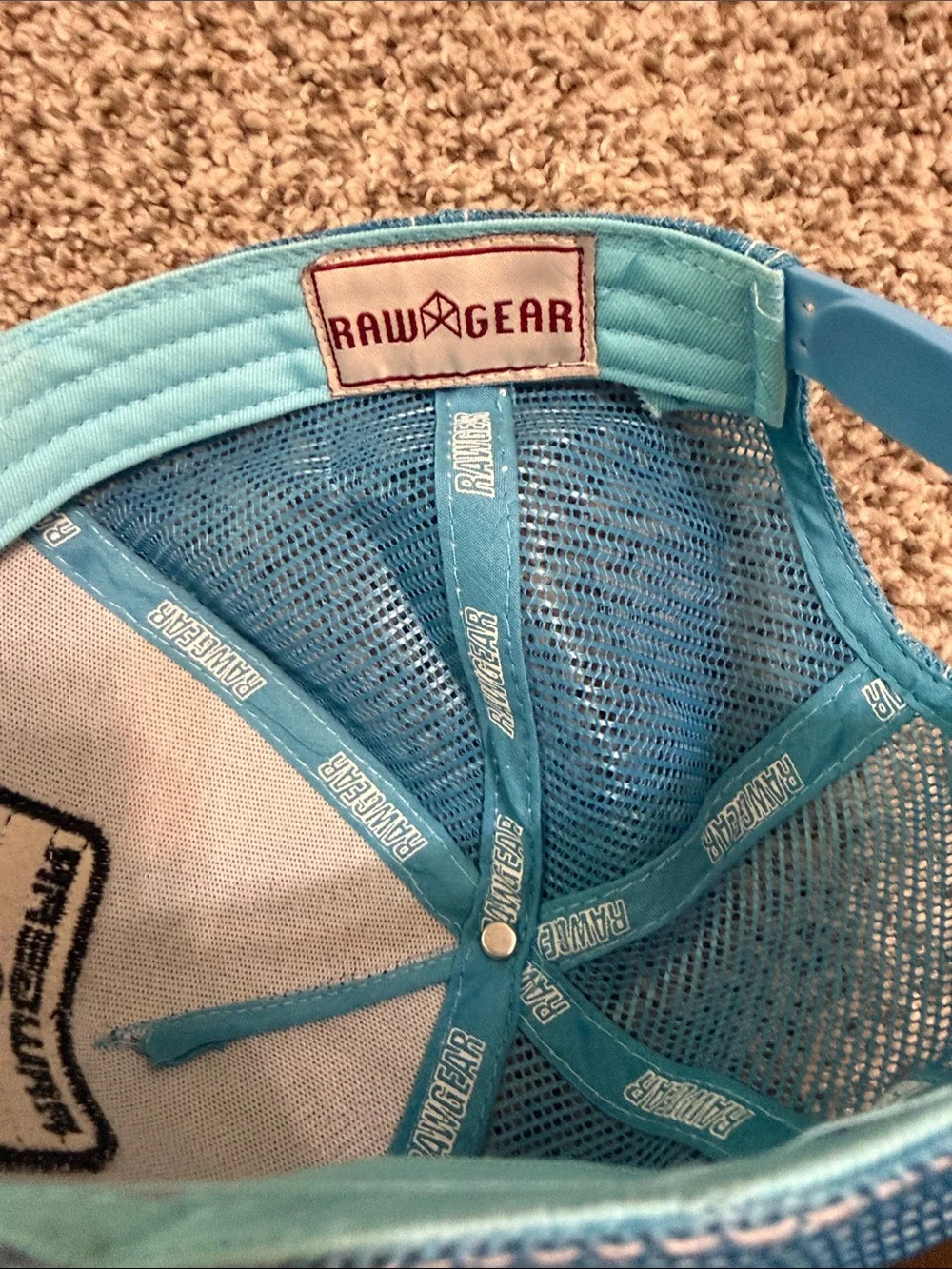 Dakine Light Blue Trucker Hat with Gorilla Patch